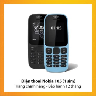 Điện thoại Nokia 105 (1 sim) - Hàng chính hãng - Bảo hành 12 tháng
