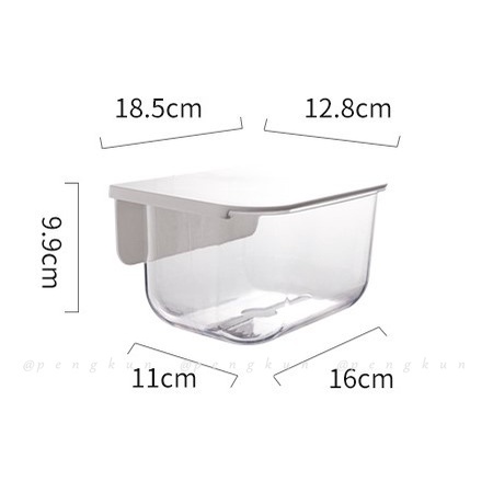 Hộp Đựng Khăn Giấy Gắn Tường Trong Suốt Chống Nước Không Cần Khoan Lỗ