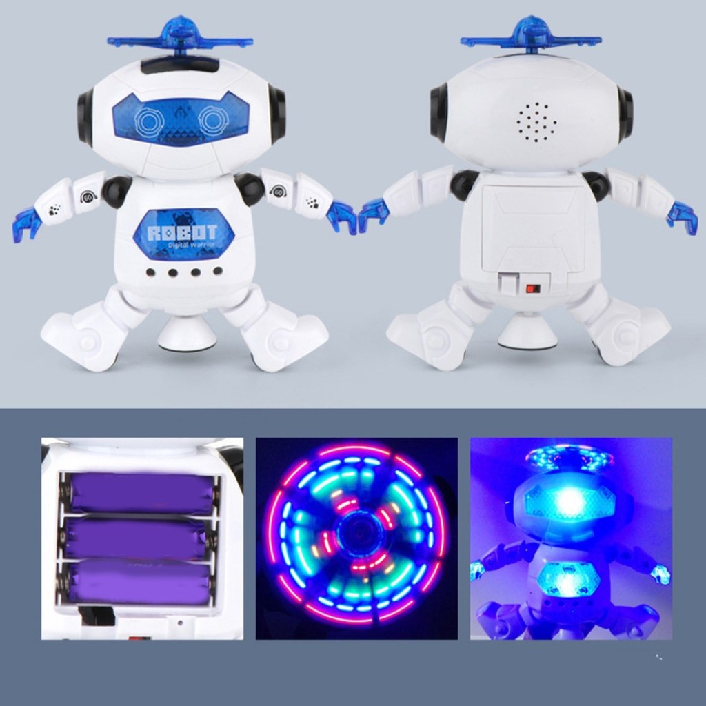 Robot nhảy múa 360 độ cao cấp siêu dễ thương dành cho bé có tặng kèm pin