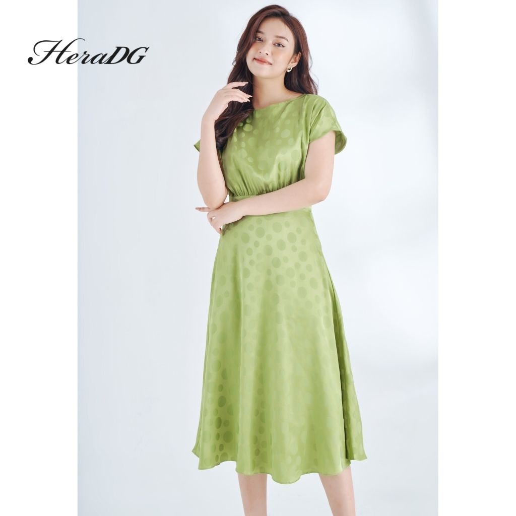 Đầm xòe tay chờm họa tiết châm bi HeraDG - SDPBA006-S