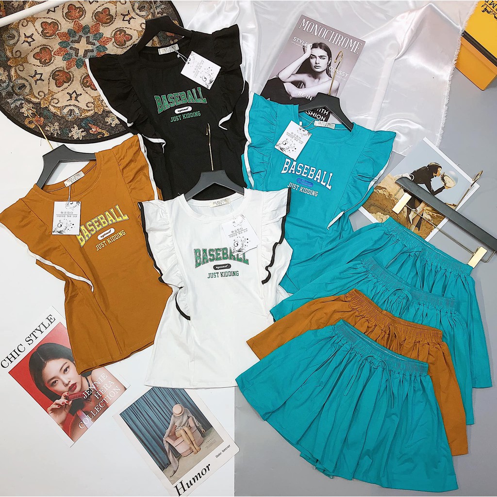 Bộ Baseballl viền bèo xinh xẻo (kèm ảnh thật,video) | BigBuy360 - bigbuy360.vn