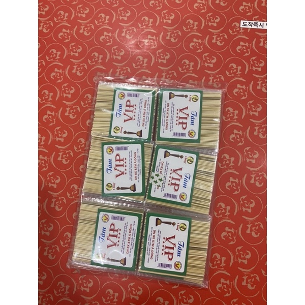 Tăm Vip á đông, vỉ 6 gói tăm tre Việt Nam xỉa răng