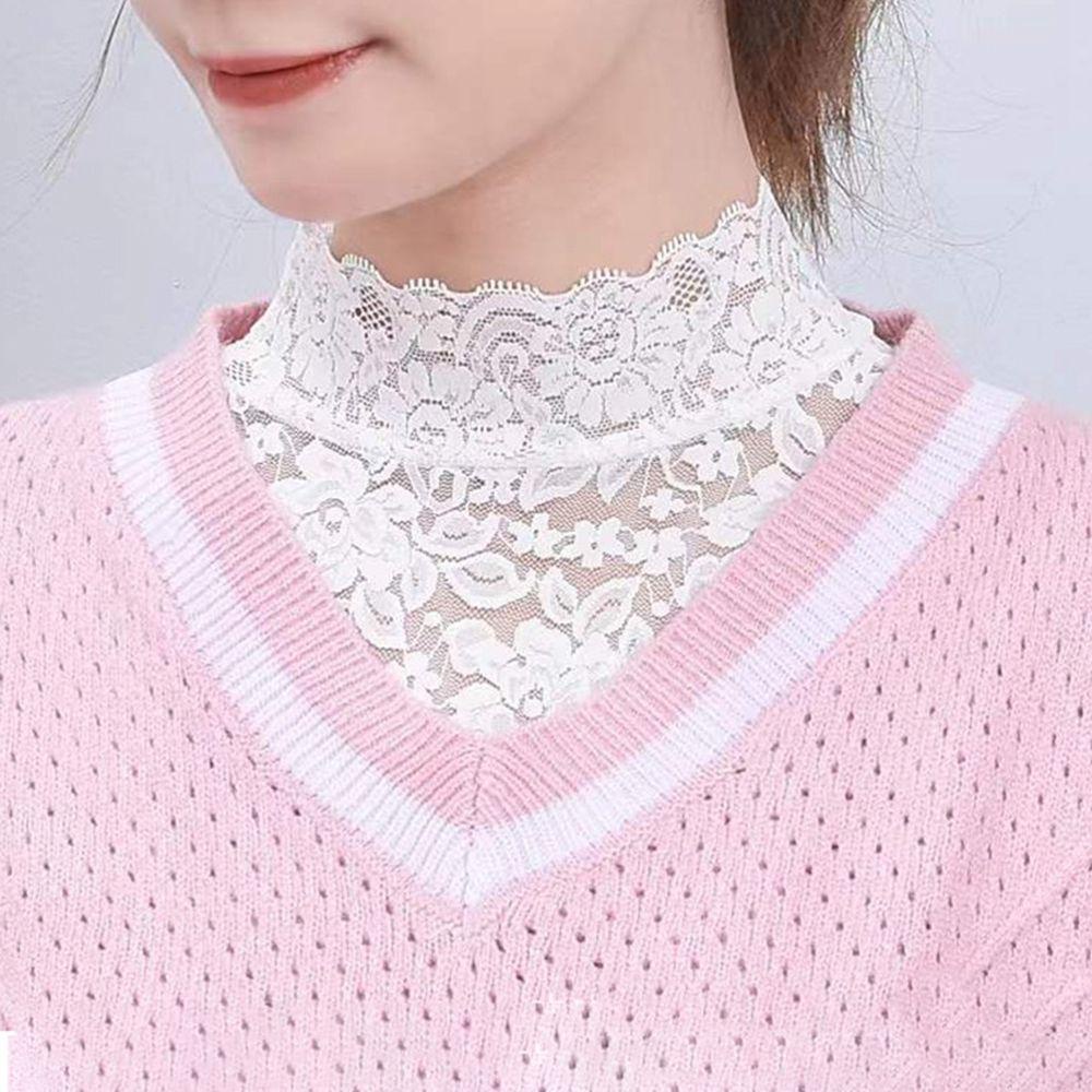 Áo Thun Giả Cổ Yếm In Họa Tiết Hoa Thời Trang Xinh Xắn Cho Nữ