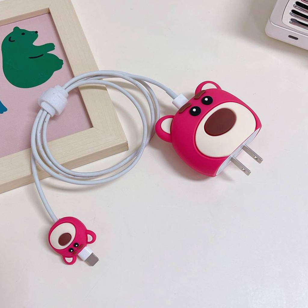 Vỏ Bảo Vệ Hộp Sạc Tai Nghe Airpod Bằng Silicon Hình Hoạt Hình Snoopy Lotso Bear Crayon 18W/20W