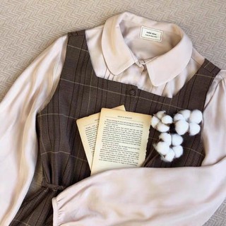 ┅[ORDER] Set váy yếm áo sơ mi tiểu thư 🎀