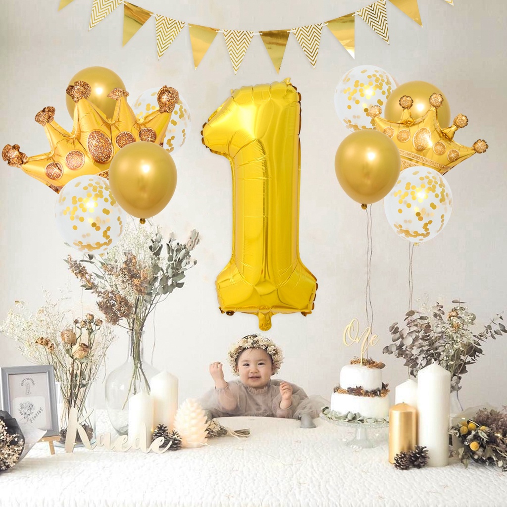 Set 15 Bong Bóng Màu Vàng Dùng Trang Trí Tiệc Sinh Nhật