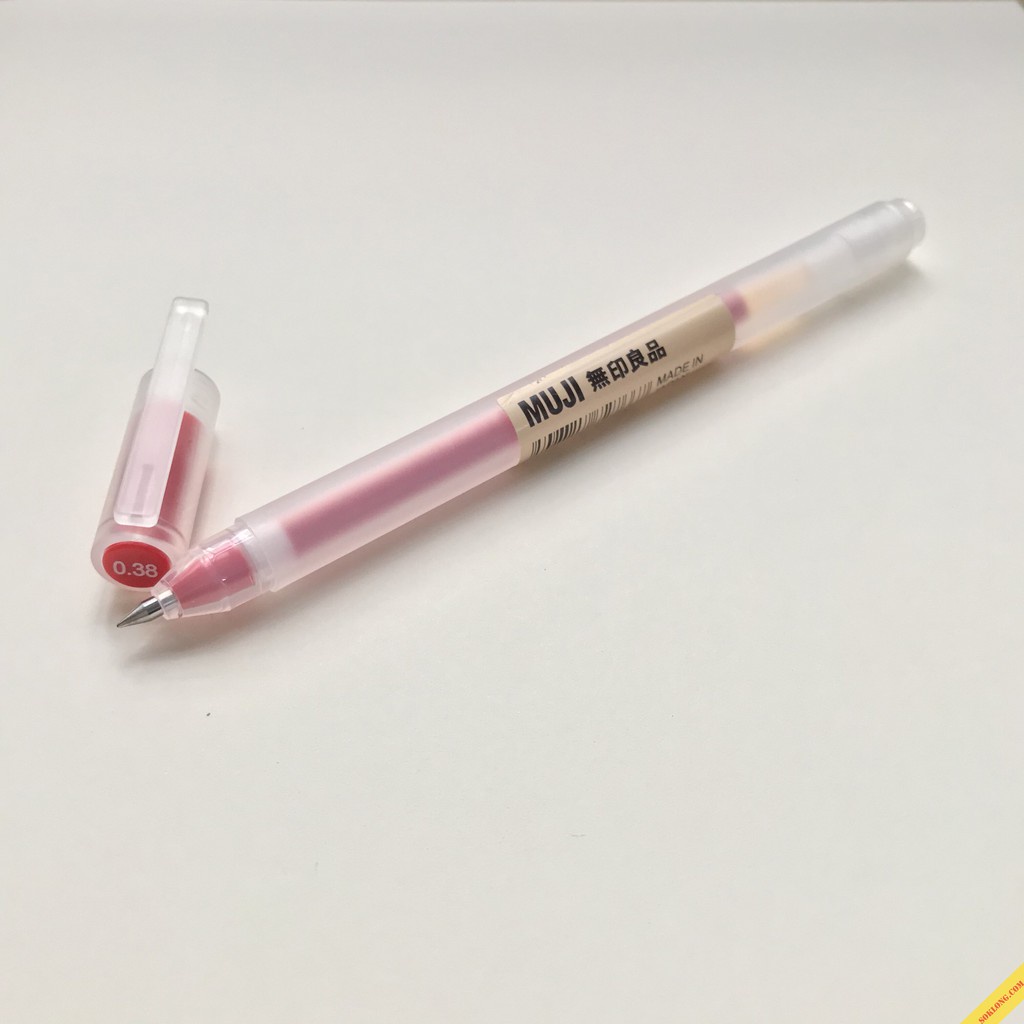 Bút gel MUJI Chính Hãng 100% ngòi 0.38/0.5mm, bút mực gel đi nét nhiều màu B04