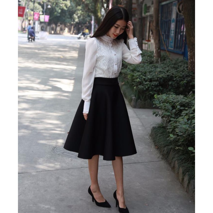 May theo số đo CV19 Chân váyxòe lưng to