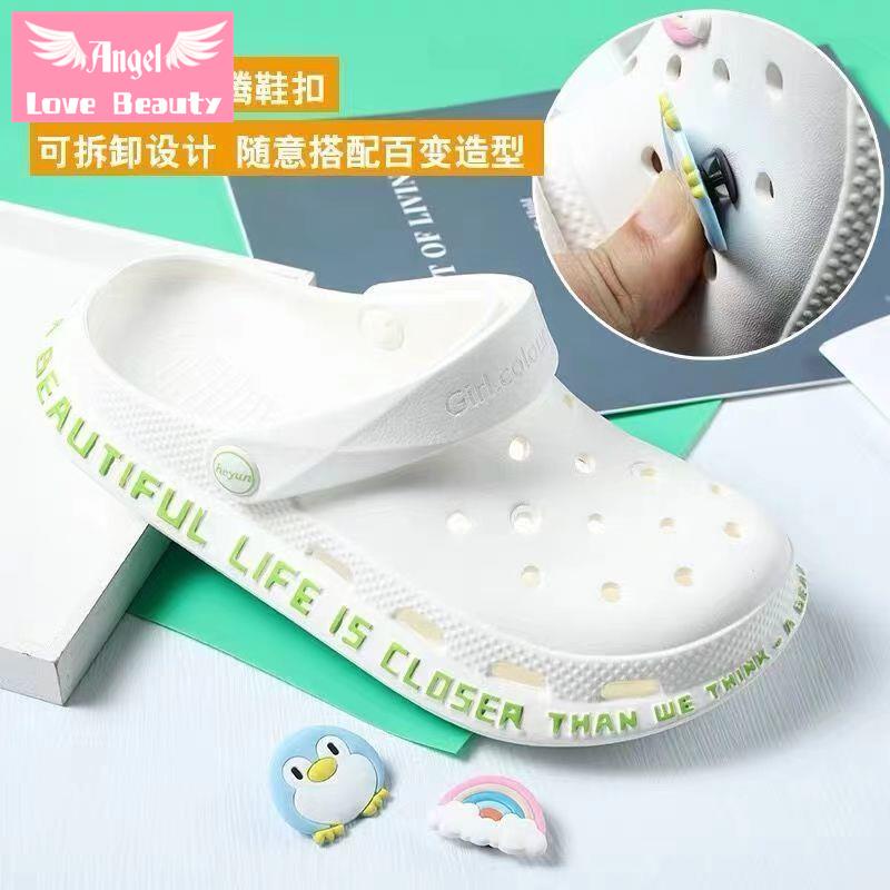 Dép Sandal Đục Lỗ Chống Trượt Thời Trang Đi Biển Dễ Thương Cho Nữ