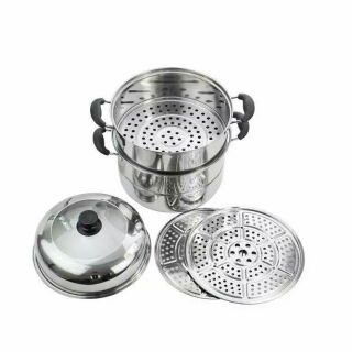 Nồi hấp đa năng inox 3 tầng