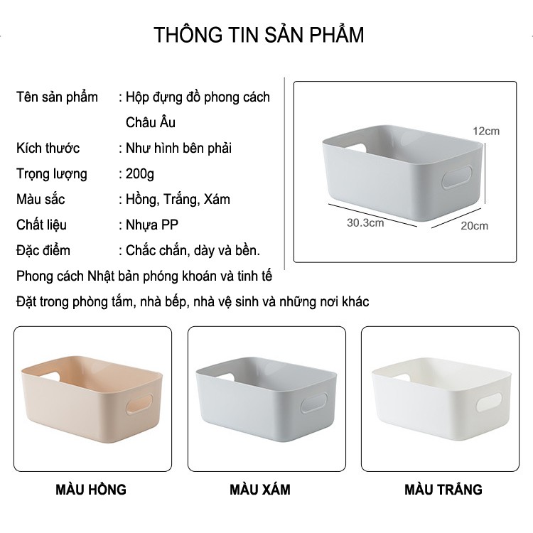 Giỏ Đựng Đồ Bằng Nhựa Tiện Lợi Cho Nhà Tắm, Nhà Vệ Sinh