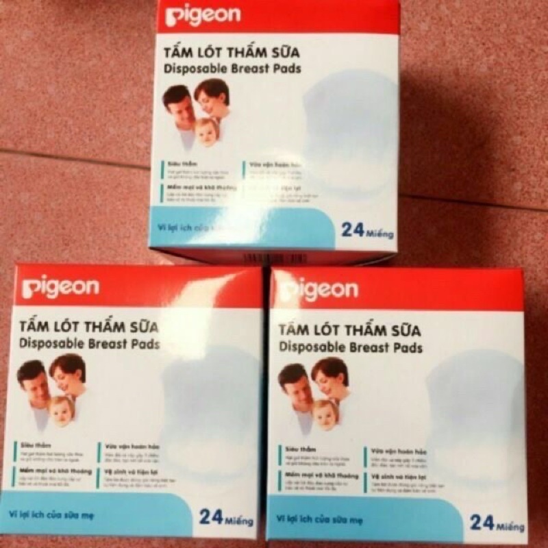 Sỉ 10 hộp thấm sữa Pigeon  hộp 24 miếng