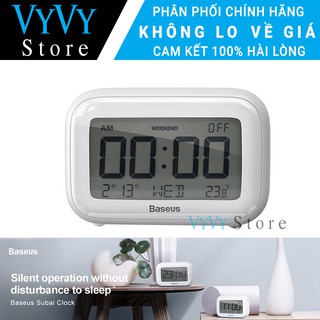Đồng hồ thông minh Baseus Subai đa chức năng, báo thức, đo nhiệt độ