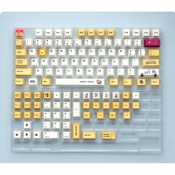 Nút bàn phím keycap Mario giá rẻ 120 nút filco, leopold, ikbc, nj68, keychron