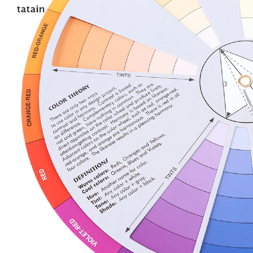Bảng pha màu bằng giấy hình tròn dùng trang trí móng/ xăm hình CVX