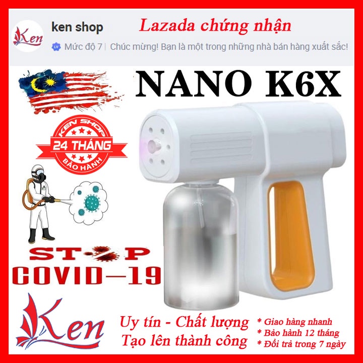 Dụng cụ sát khuẩn, khử khuẩn diệt covid cầm tay, phun sương cồn 70 độ sát khuẩn, công nghệ nano bạc 2022 kết hợp tia UV