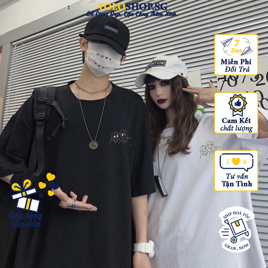 Áo thun tay lỡ  Couple Má Hồng  phông Unisex nam nữ tee oversize form rộng pull Ulzzang Streetwear Hàn Quốc vải mềm