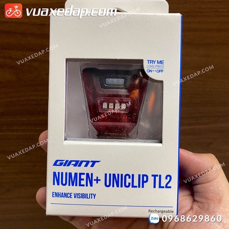 Đèn hậu gắn yên GIANT NUMEN + UNICLIP TL2 cho các loại yên xe đạp Giant Approach, Giant Feet, Giant Contact