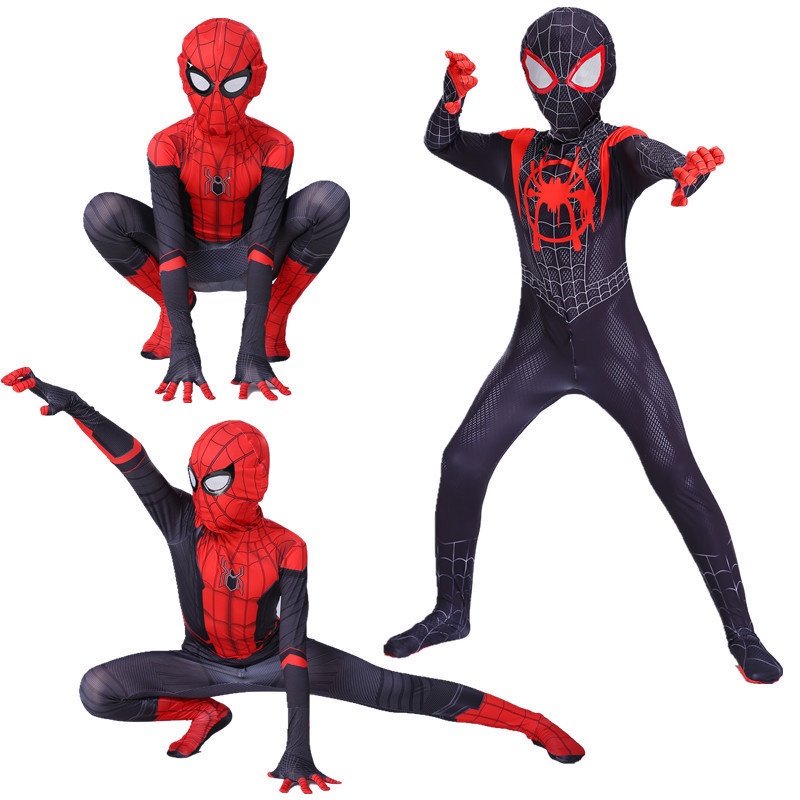 Bộ Đồ Liền Thân Hóa Trang Venom Màu Đen Cho Bé 2-12 Tuổi