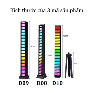 THANH ĐÈN LED D08-RGB CẢM ỨNG ÂM THANH, TÍCH HỢP MICRO THU ÂM VÀ NHẤP NHÁY THEO NHẠC