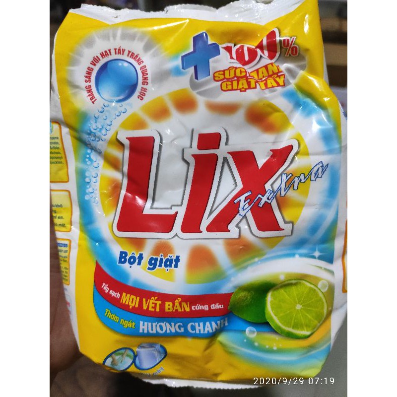 Bột giặt Lix Extra hương Chanh 250g