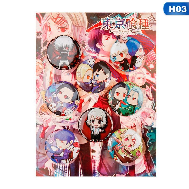 flowersqueen Anime Brooches My Hero Academia Pins Set Fashion Gift 8pcs Pins For Friends