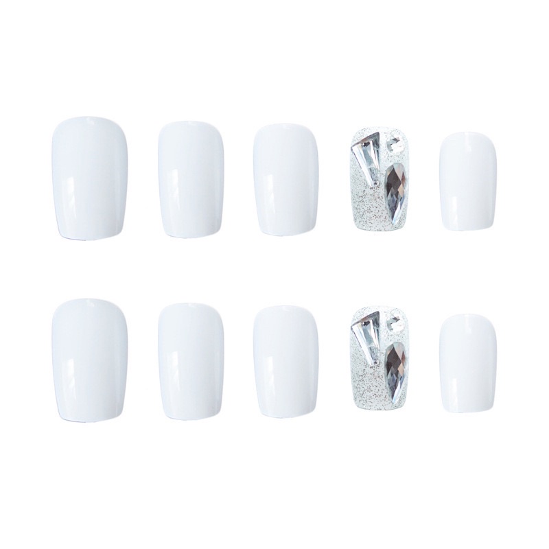 Set 24 móng giả D297 đính đá ( Tặng kèm keo và dũa )