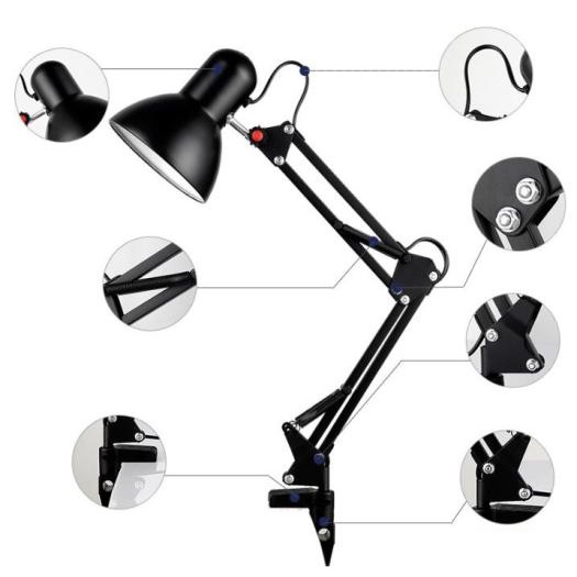 Đèn học gấp kẹp bàn chống cận thị cao cấp HDA