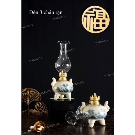 Đèn dầu thờ cúng gốm sứ Bát tràng - Đèn thờ chân đồng cao cấp - 30 mẫu lựa chọn