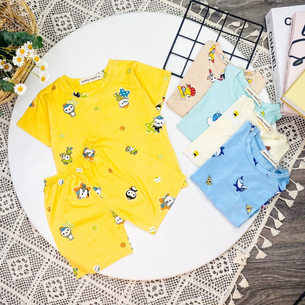 Đồ bộ MINKY MOM size đại cho bé trai bé gái cộc thun, quần áo trẻ em monky mom mặc nhà cho bé 1 2 3 4 5 6 7 8 tuổi BC032