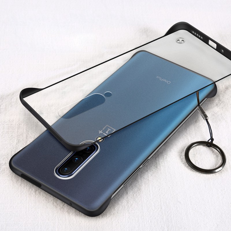 Ốp Lưng Trong Suốt Siêu Mỏng Có Khuyên Xỏ Ngón Tay Cho Oneplus 7t Pro One Plus 7