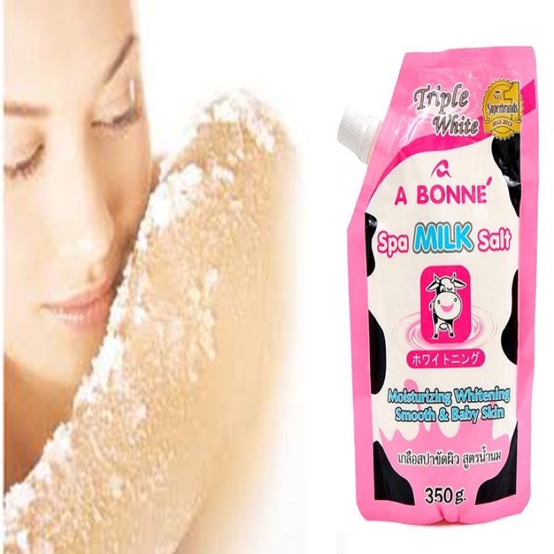 Muối tắm sữa bò A Bonne Spa Milk Salt 350g tẩy tế bào chết giúp da trắng sáng xuất xứ Thái Lan | BigBuy360 - bigbuy360.vn