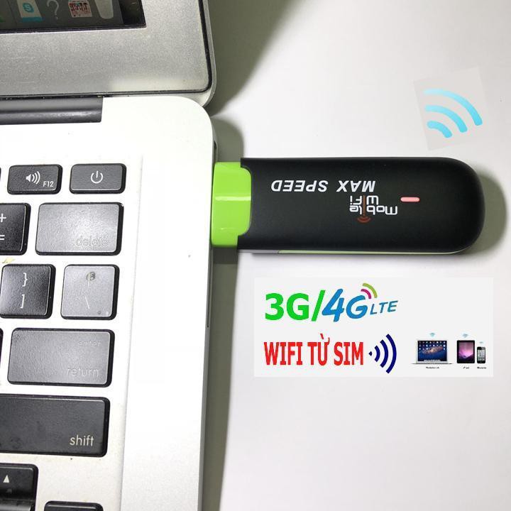 Bộ phát wifi 3G 4G -USB phát wifi cực mạnh từ sim Mobile wiffi MAX SPEED Tốc độ Lever Max