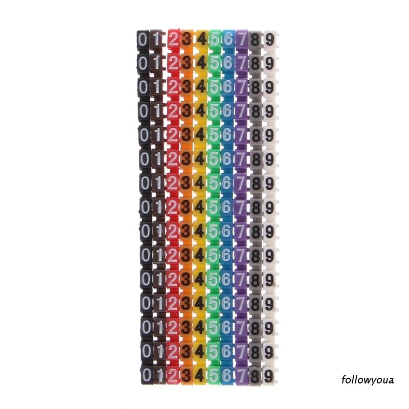 Bộ 150 Phụ Kiện Đánh Dấu Dây Cáp Hình Chữ C Nhiều Màu Sắc Cho Dây Cáp 2-3mm