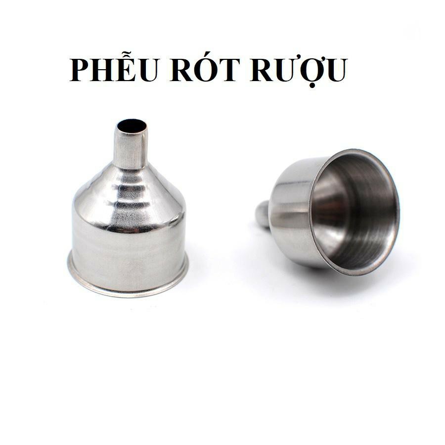 Phễu Inox rót rượu rộng 3,5 x dài 5 cm