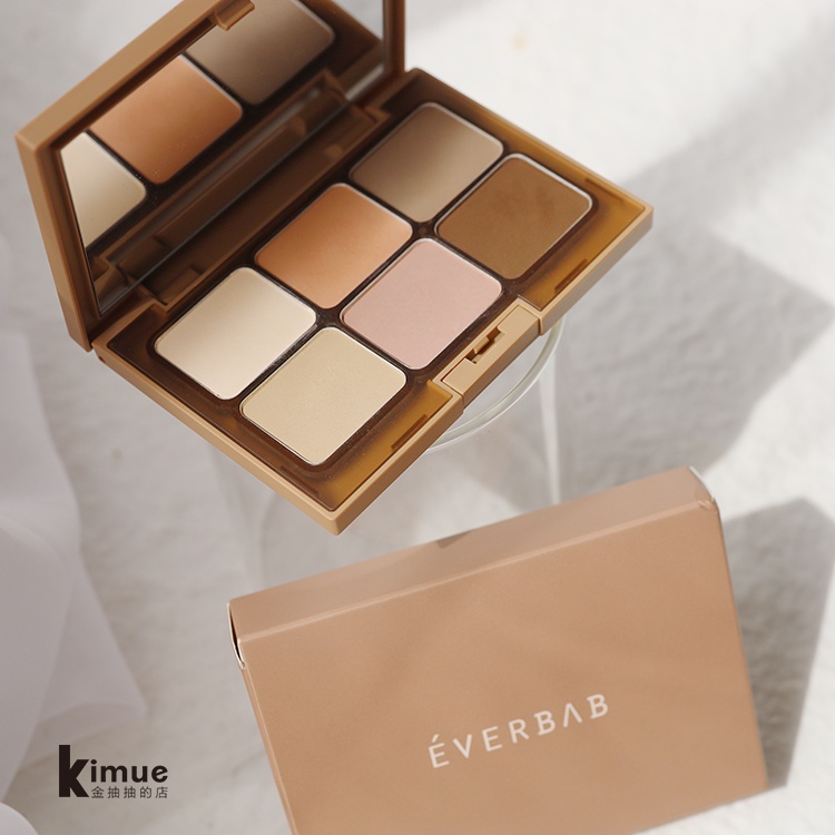 [Hot  sale ]-----everbab bảng phấn mắt 6 màu # 01 + phấn má hồng + bắt sáng + bảng phấn mắt | BigBuy360 - bigbuy360.vn