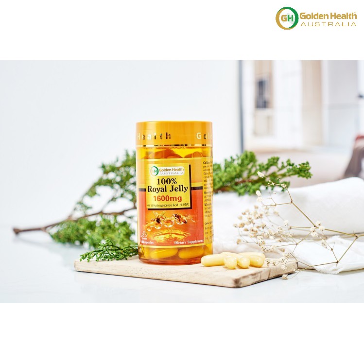 [GOLDEN HEALTH] Viên sữa ong chúa - Royal Jelly 1600mg hộp 100 Viên