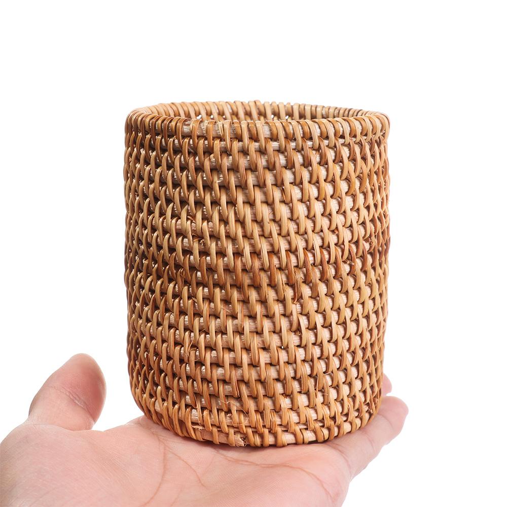 WTTLE Giỏ Đan Mây Thủ Công Đựng Bút Trang Trí Nhà Cửa