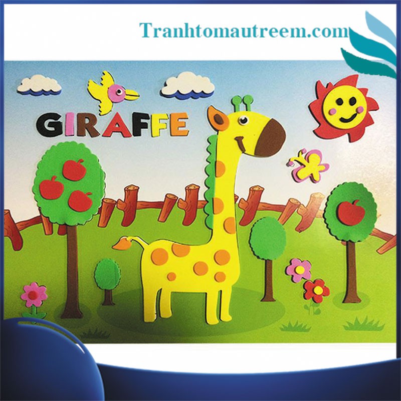 Tranh Xé Dán Giấy Xốp Cho Bé Size Lớn