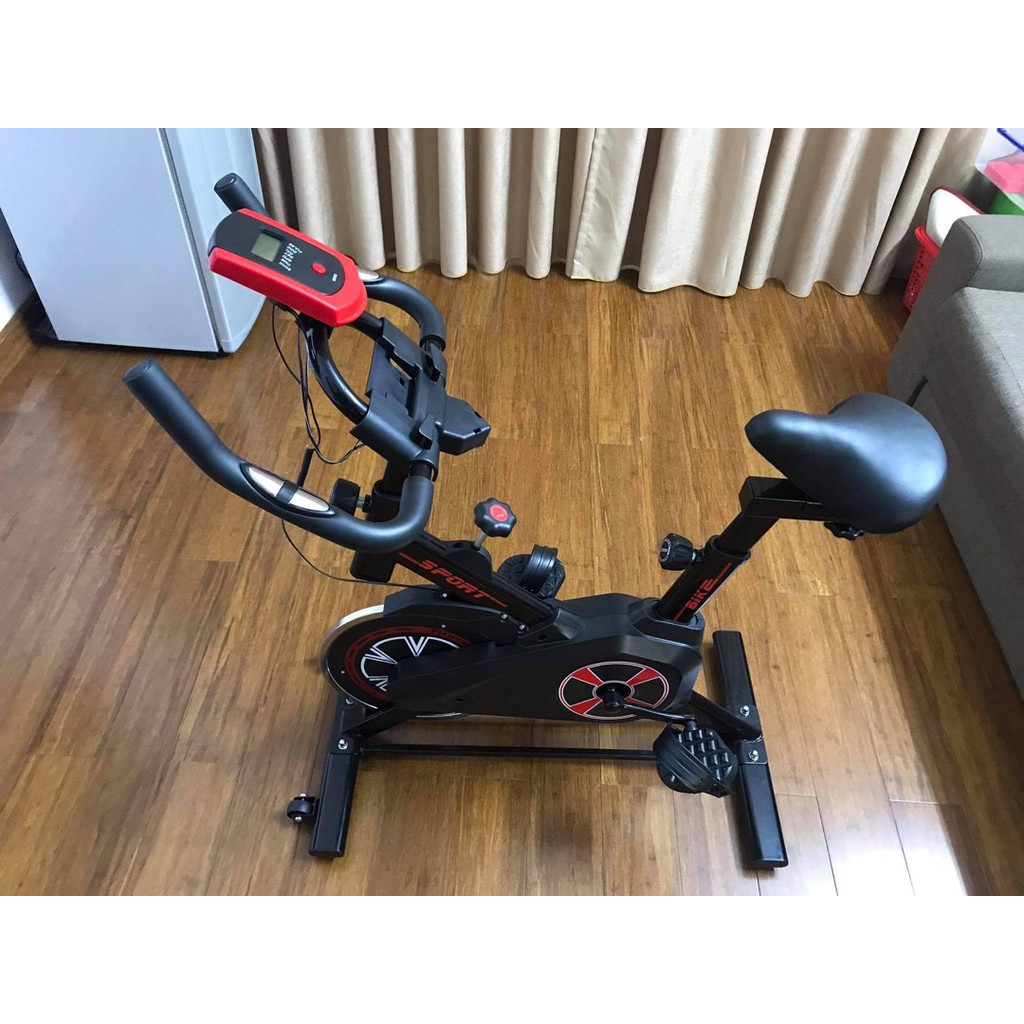 Xe đạp thể dục Tôshikô sport X9 tặng đồng hồ + cảm biến nhịp tim + máy cơ bụng + má phanh + giá đỡ sphone bảo hành 3 năm