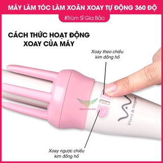 [MẪU MỚI NHẤT] MÁY LÀM TÓC UỐN XOĂN XOAY TỰ ĐỘNG 360 ĐỌ HÀN QUỐC VỪA XOĂN VỪA UỐN CỤP -bachhoaonline2020