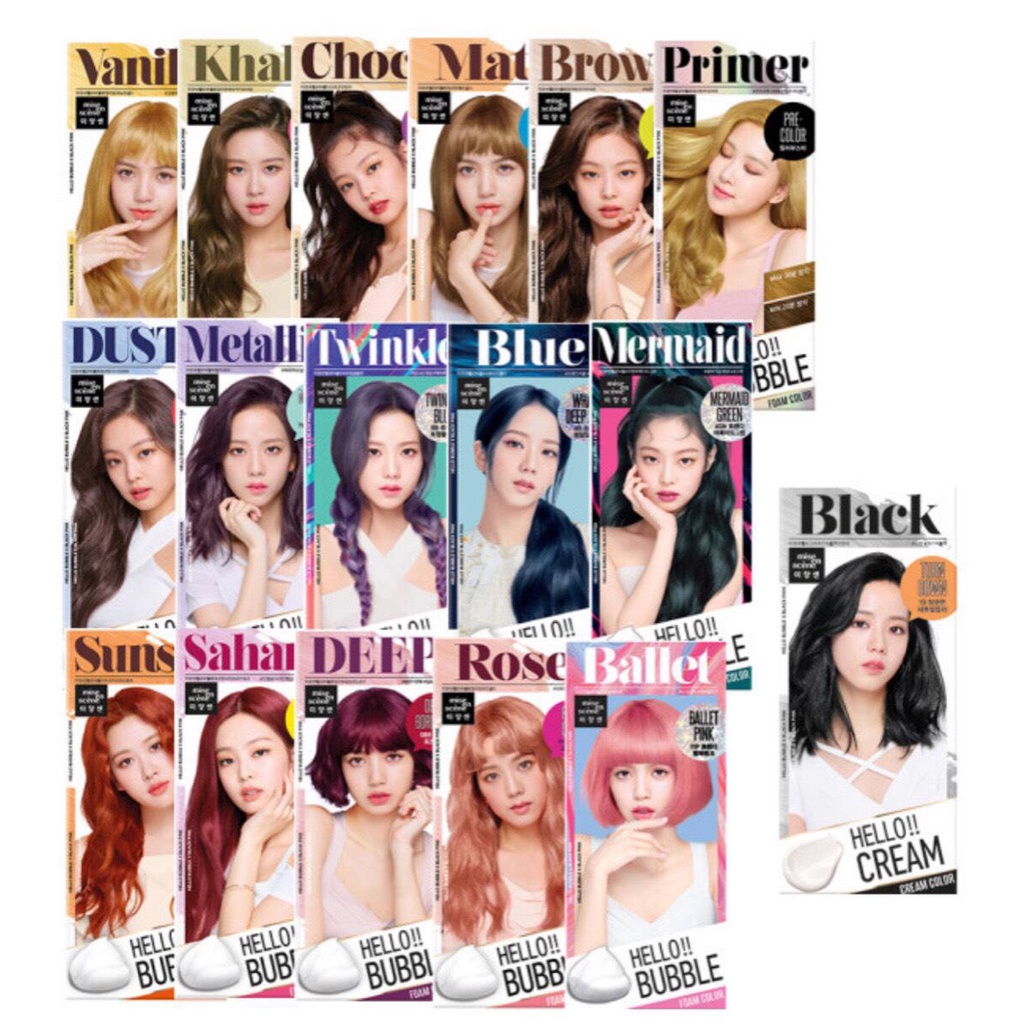 Thuốc Nhuộm Tóc BlackPink/ Thuốc Nhuộm Tóc Tại Nhà Dạng Bọt Mise en Hello Bubble