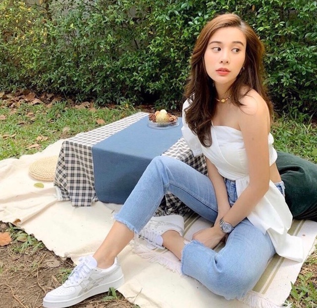 Áo Crop Lệch Vai Kiểu Thái Thần Thánh Siêu Đẹp