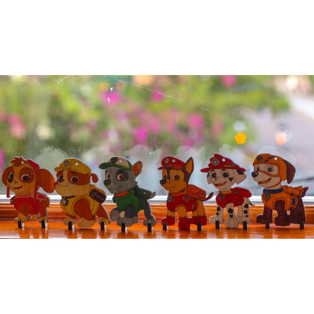 Bộ Tô màu gỗ - Đội chó cứu hộ