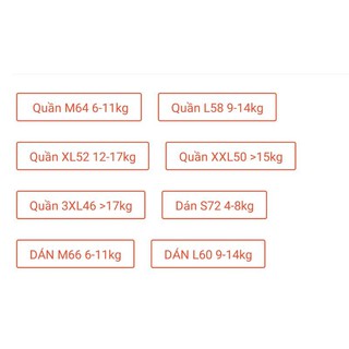 Tã Bỉm Dán/Quần Supdry Nội Địa Trung cao cấp size M64/L58/XL52/XXL50
