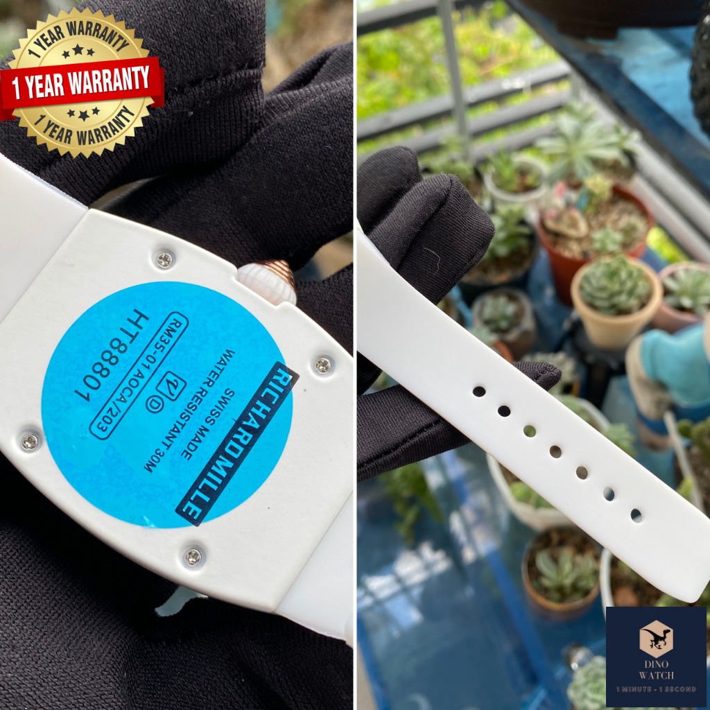 Đồng Hồ Nữ RM035 Richard Cotton Candy Rose Gold - Dây Cao Su - Màu Trắng , Size 32x45mm