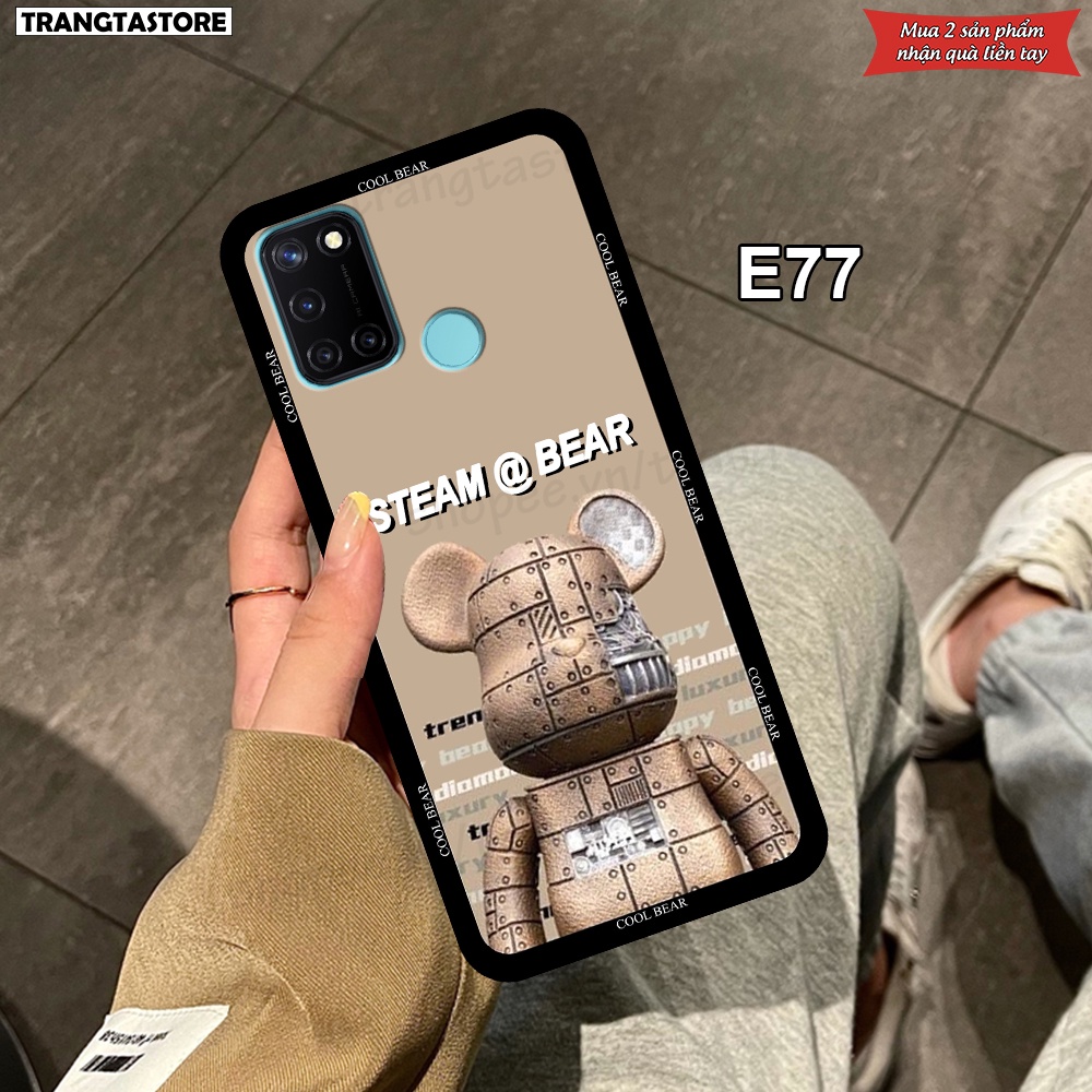 Ốp Realme C17 / 7i in hình gấu Bearbrick,Metal Style,Doremon siêu dễ thương chất lượng