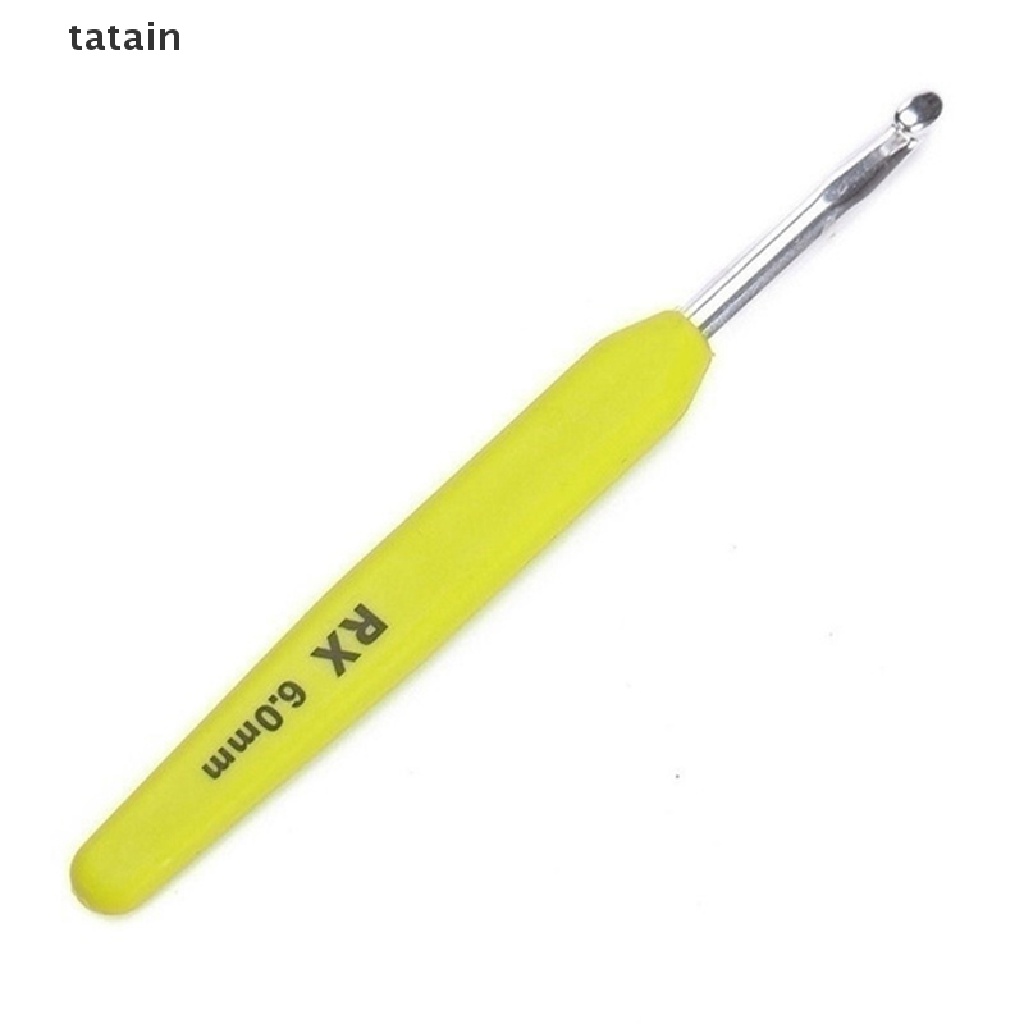 [TAT] 8/16pcs Colored Crochet Hooks Yarn Aluminum Knitting Needles Set Tool Kit with B CVX