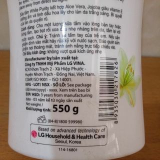Sữa tắm DOUBLE RICH 550g White Purity