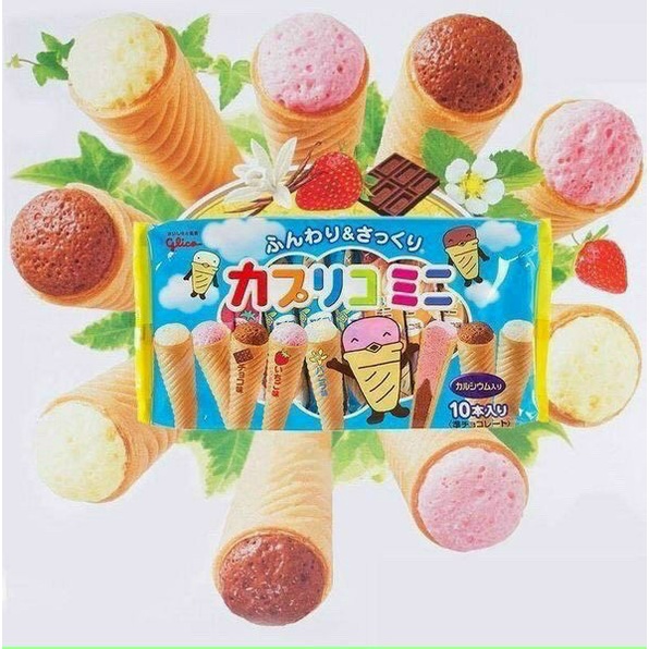 Bánh Que Kem Ốc Quế Glico Nhật Bản- Bánh ăn dặm Nhật Bản